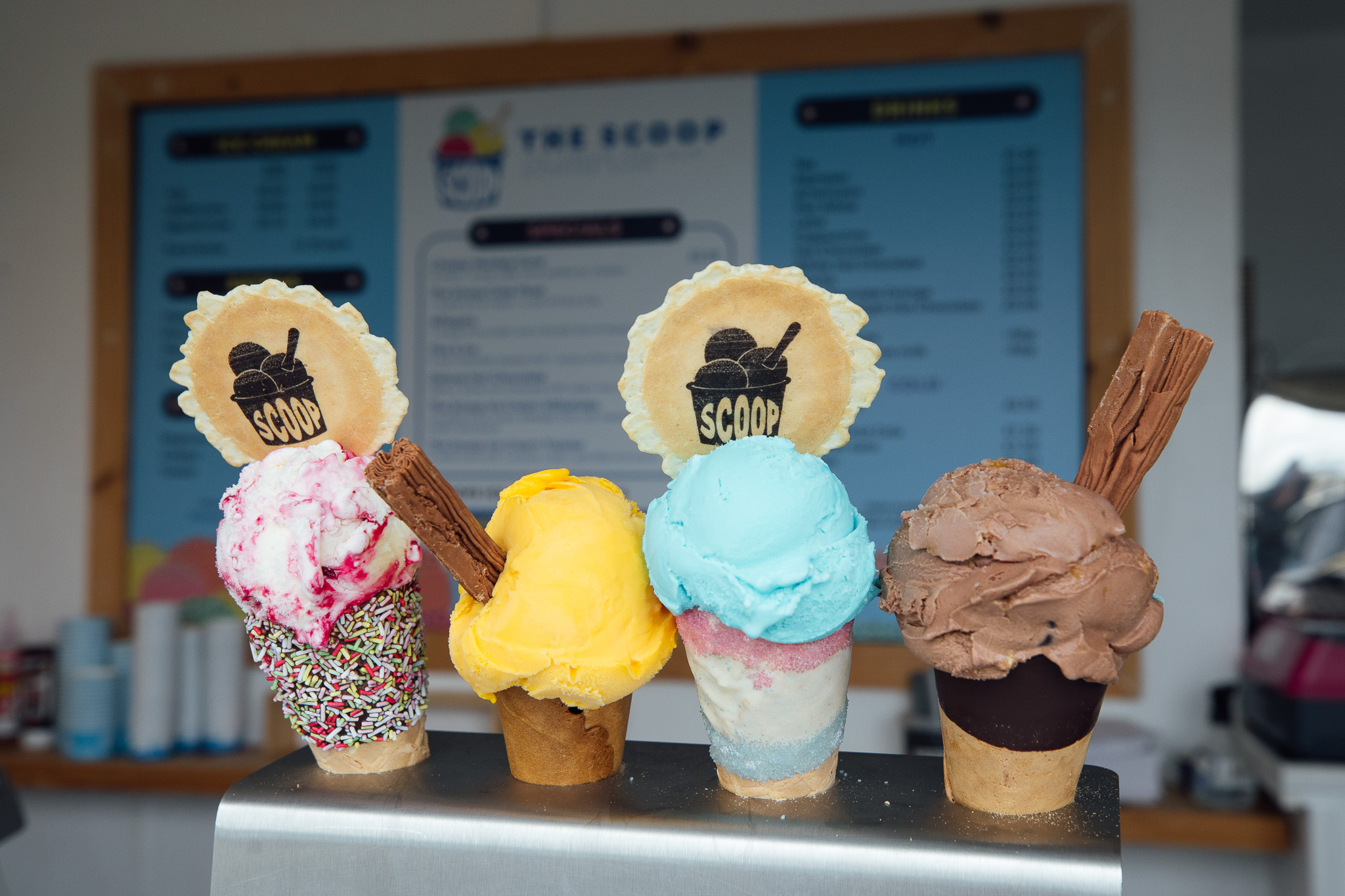 Ice cream at The Scoop Ice Cream Parlour at Milford Waterfront