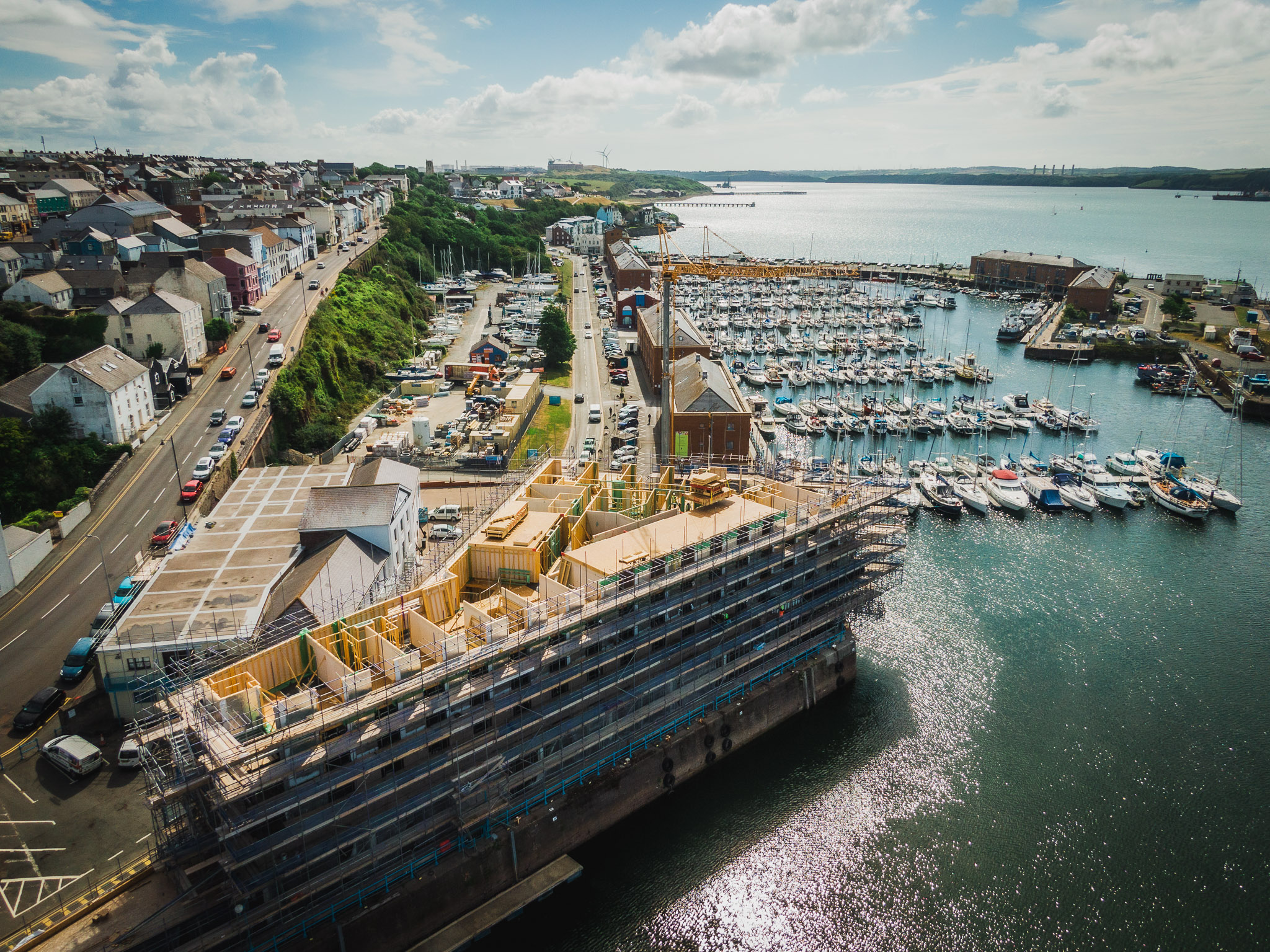 Construction of the new hotel at Milford Waterfront