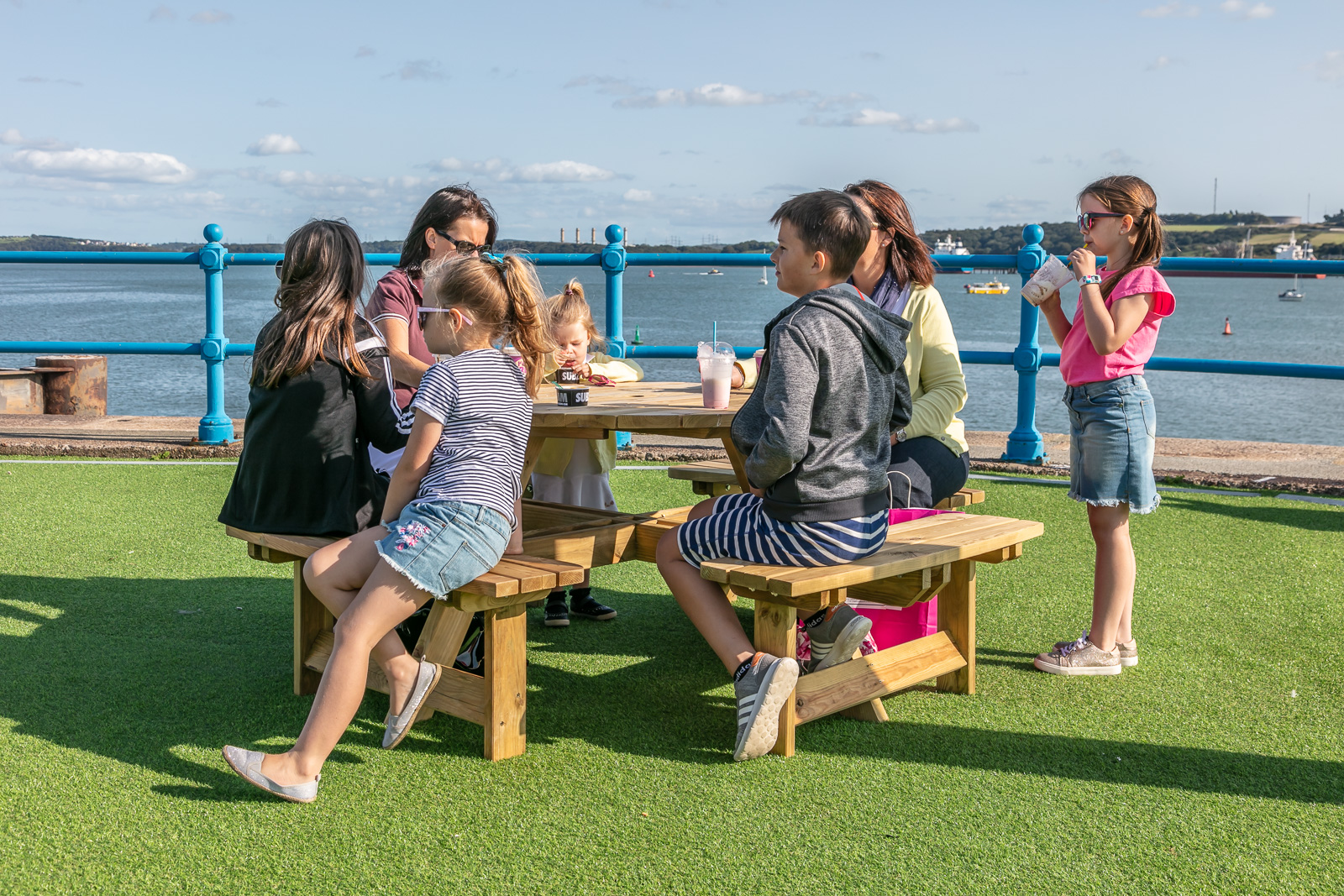 Picnic area at Pier Head in Milford Haven