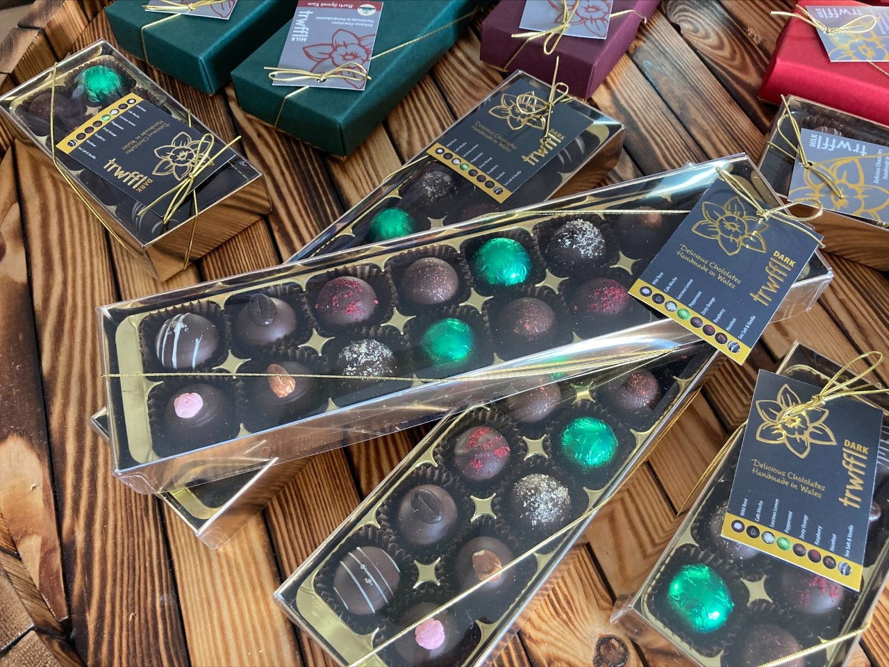Handmade chocolates for sale at Trwffl