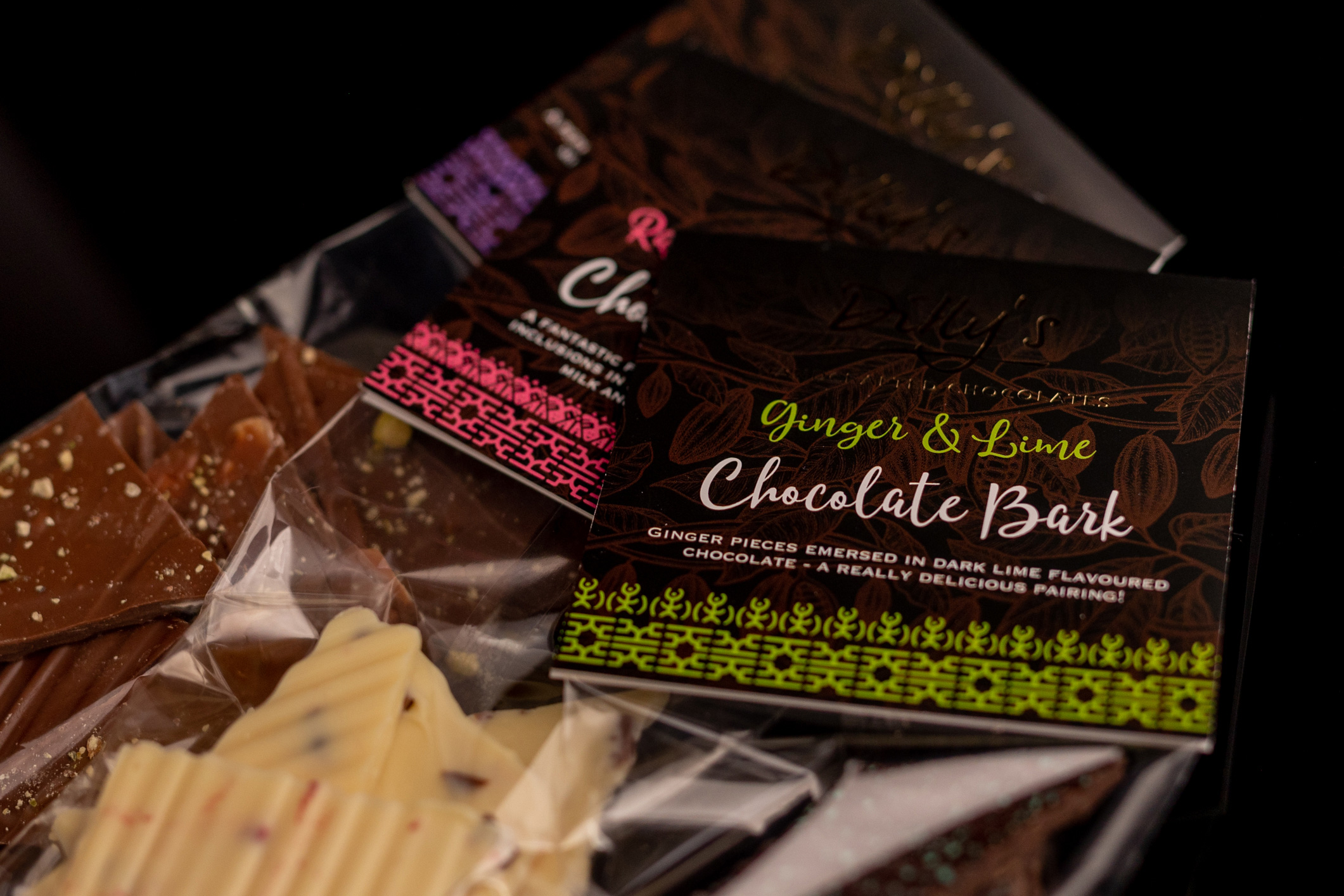 Chocolate bark at Dilly's Chocolates