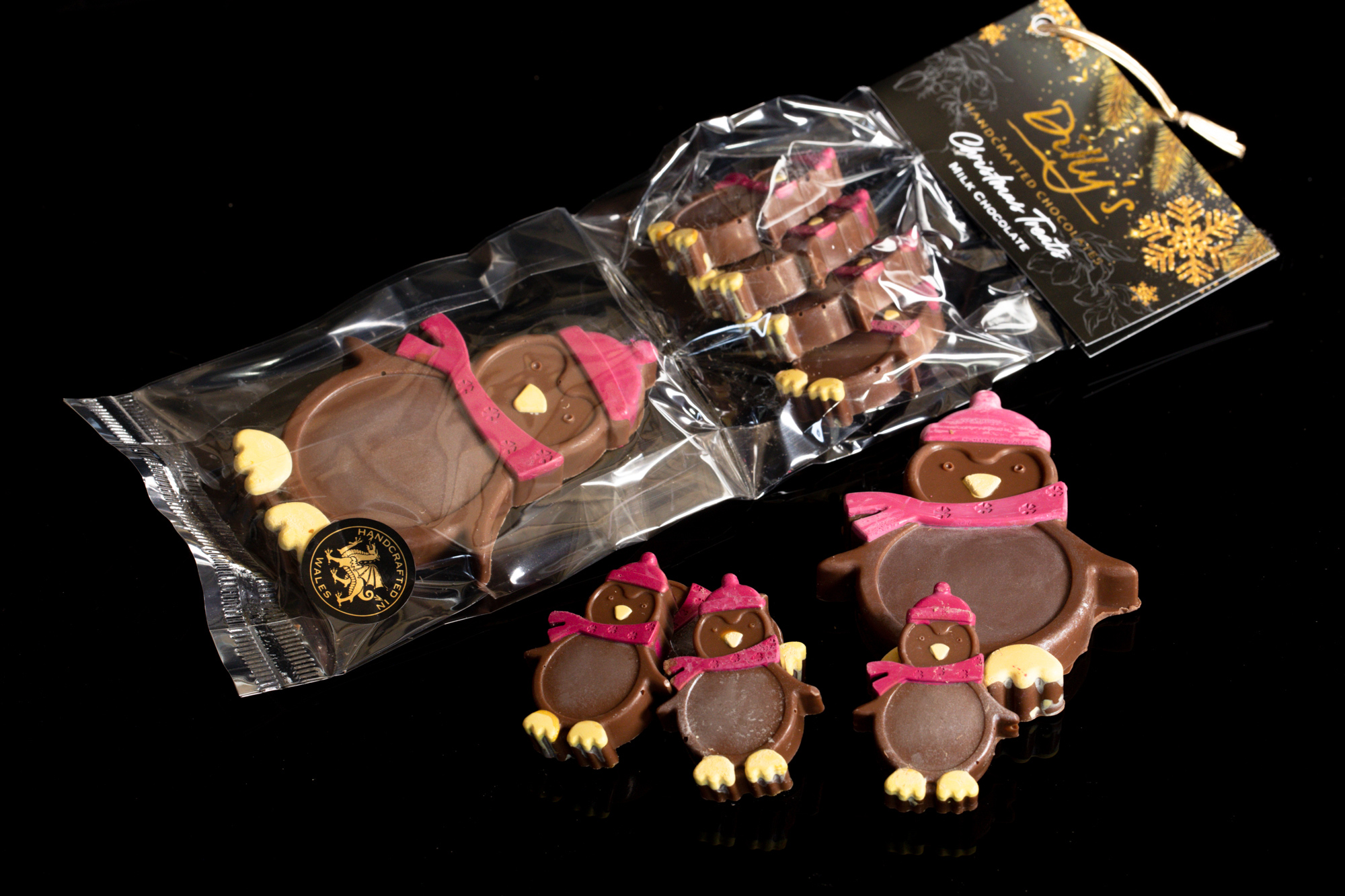 Chocolate penguins at Dilly's Chocolates