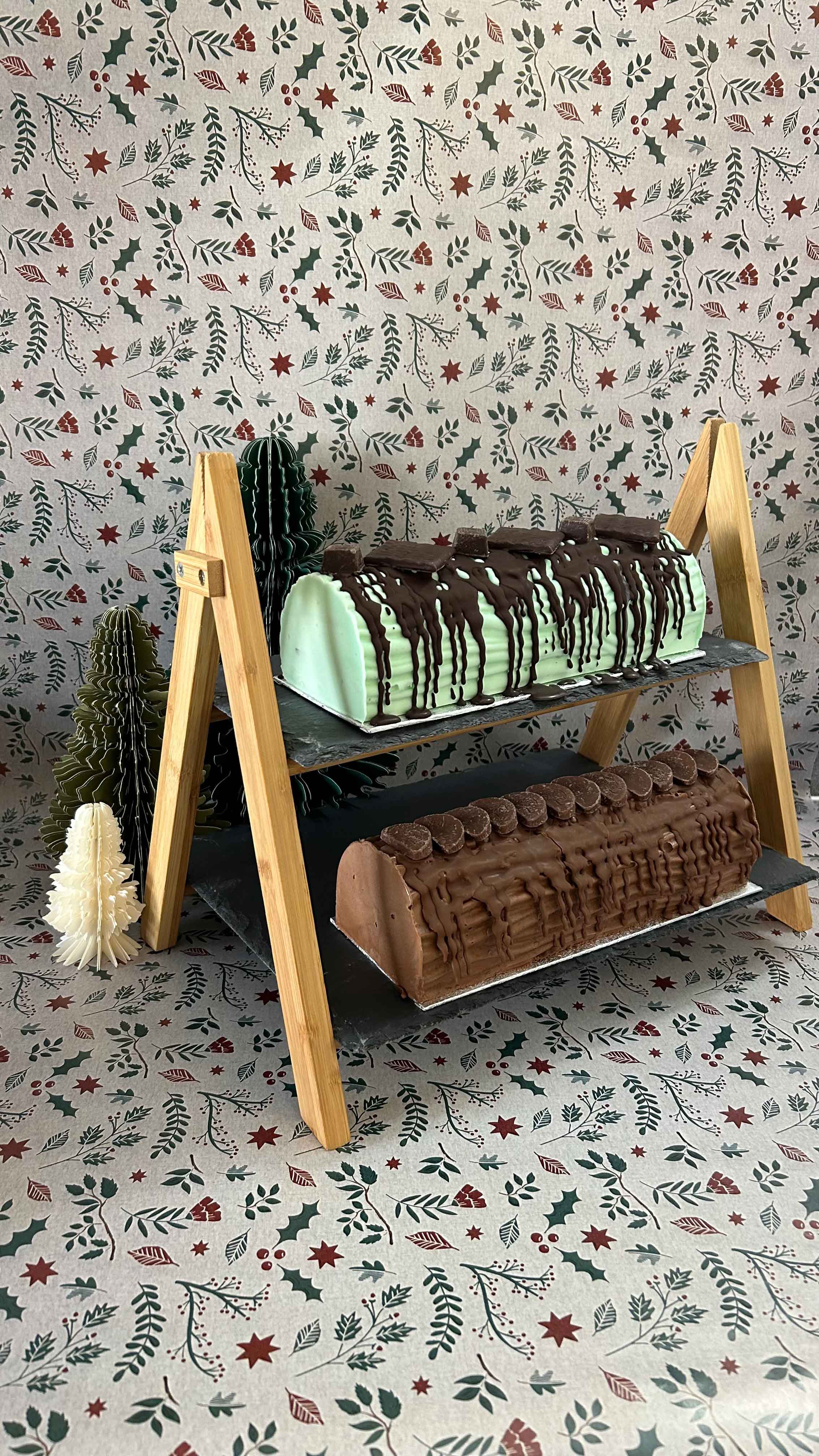 Christmas ice cream yule log at The Scoop