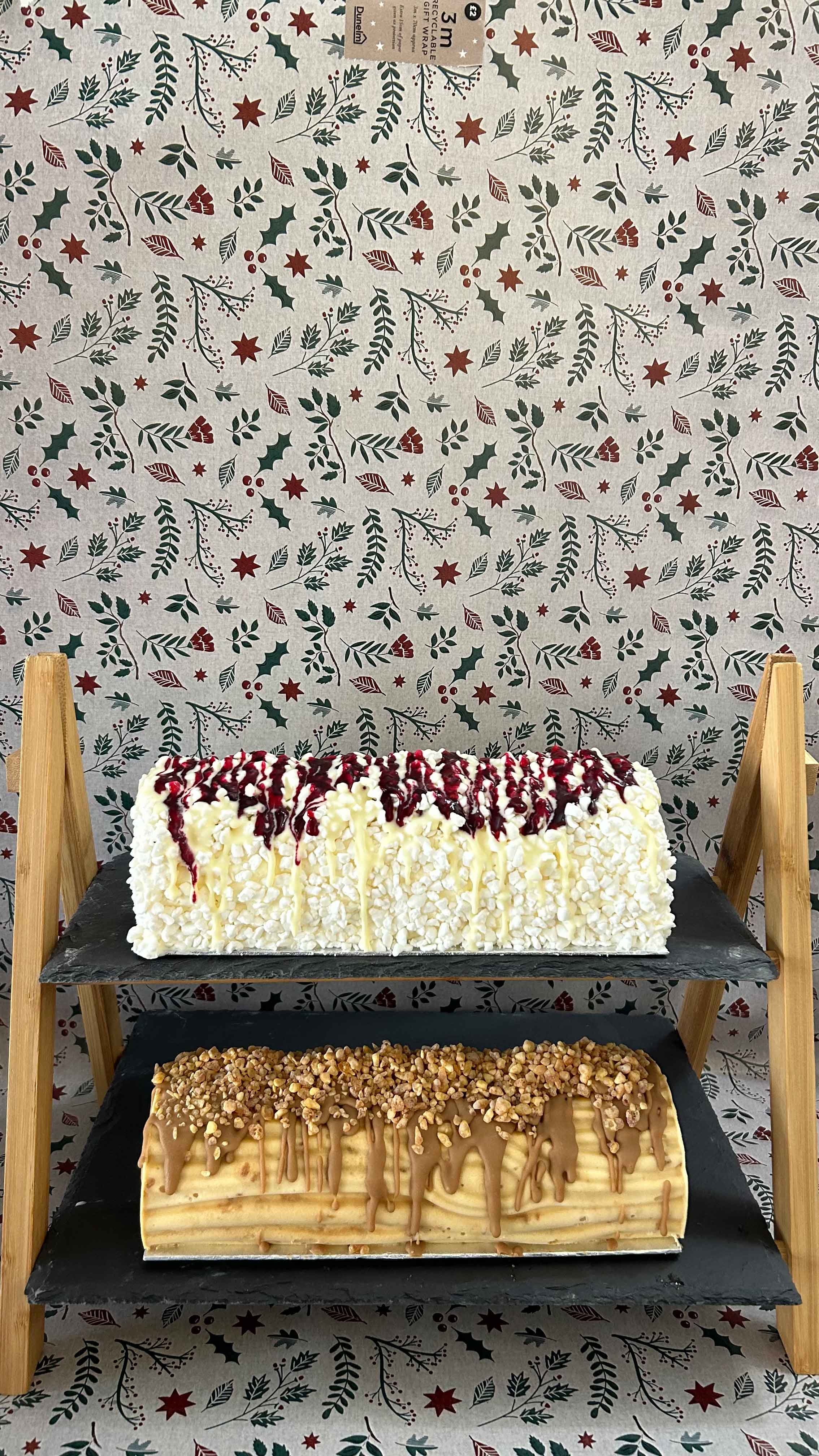 Christmas ice cream yule log at The Scoop