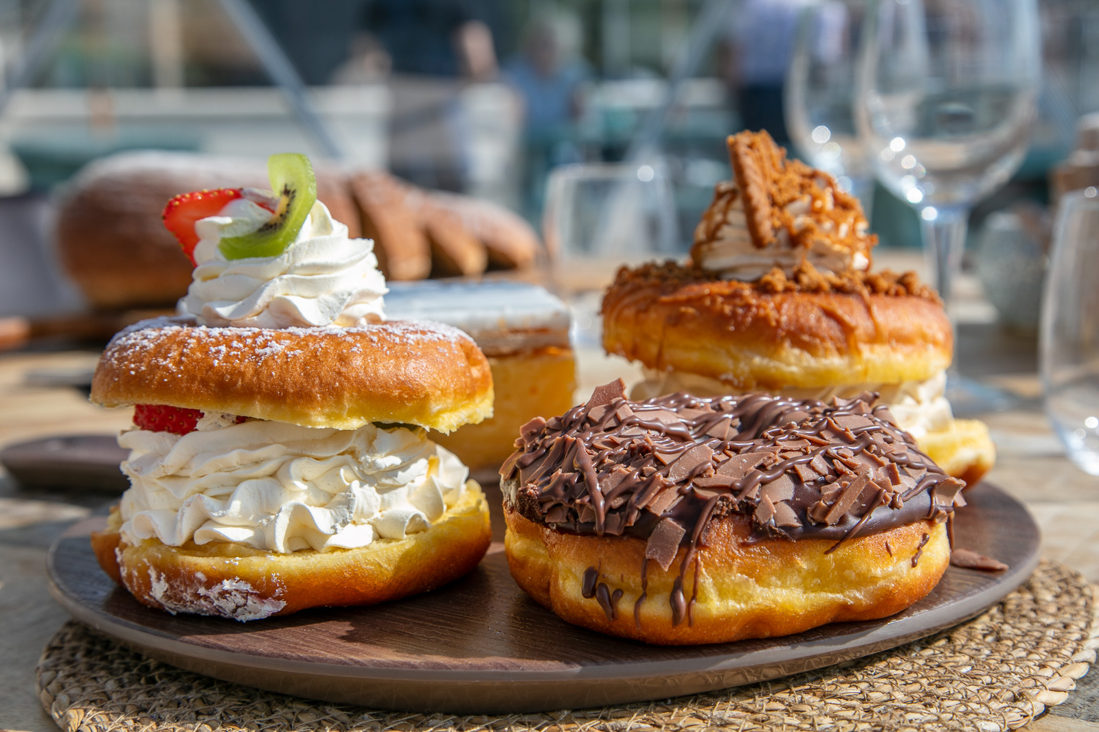 Doughnuts and cakes for sale at Sugar Loaf