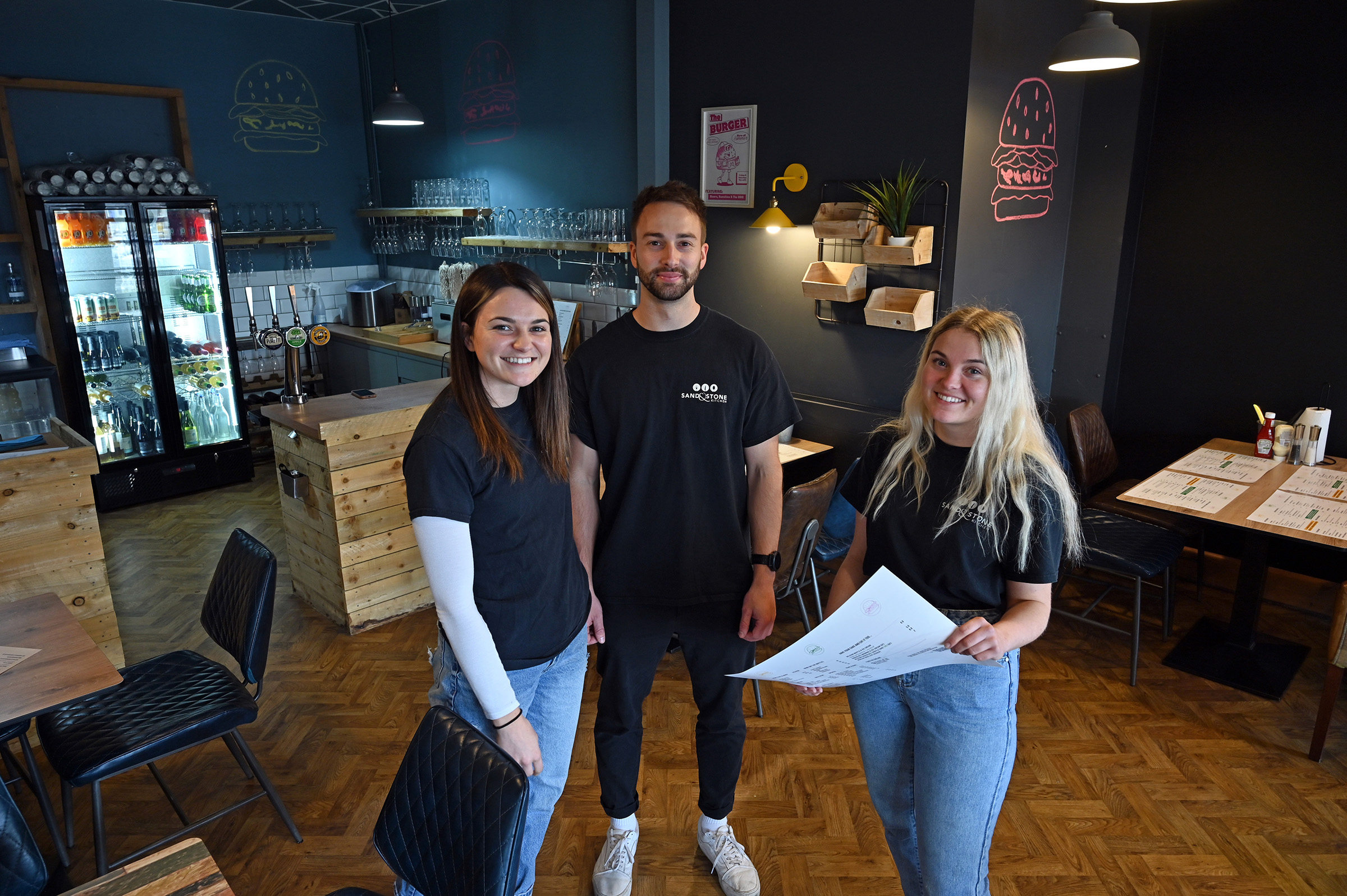 Owners Lauren Batstone, Will Nicholas and Courtney Batstone have opened Stack'D at Milford Waterfront