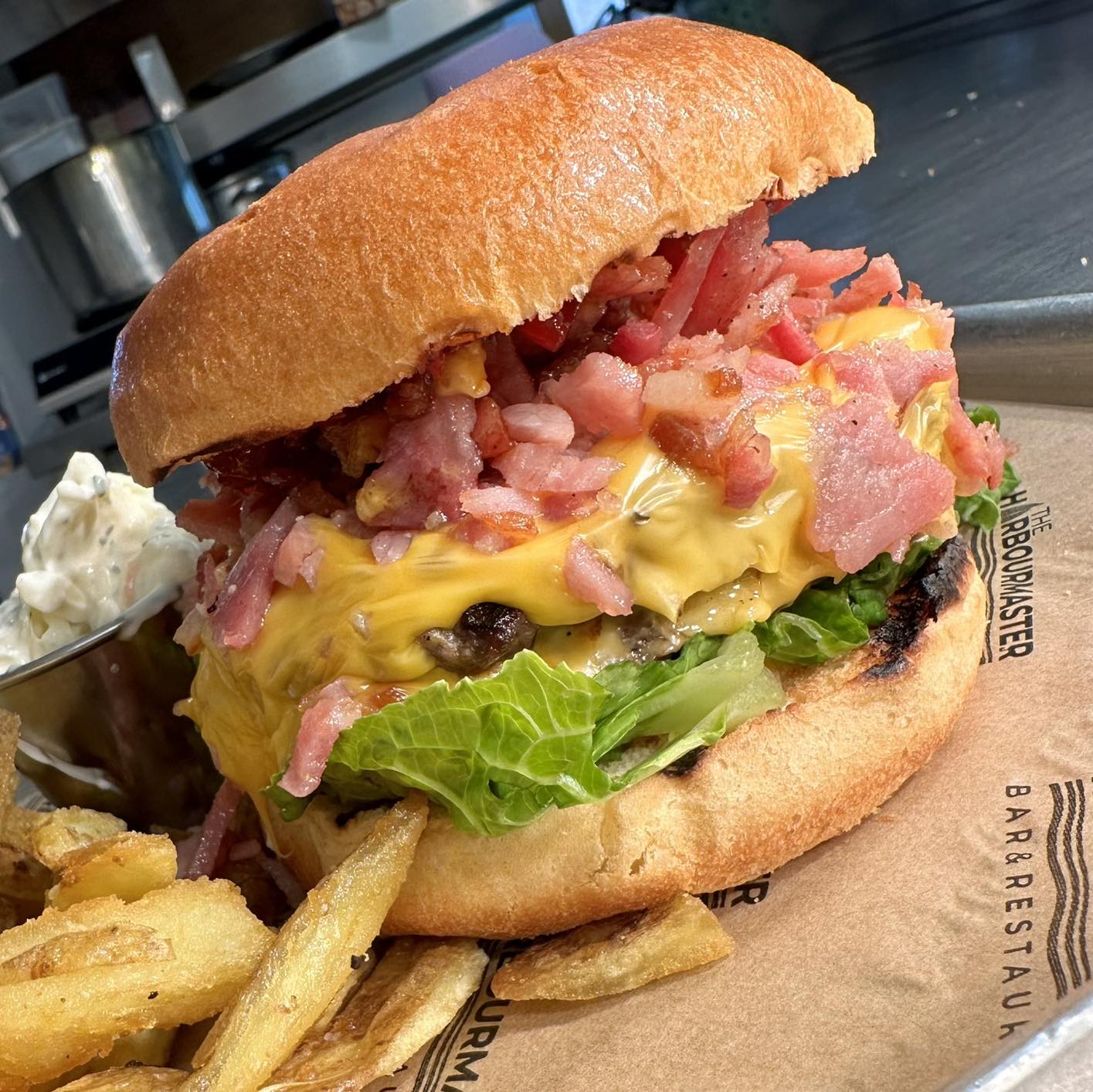 Burger at The Harbourmaster Milford Haven