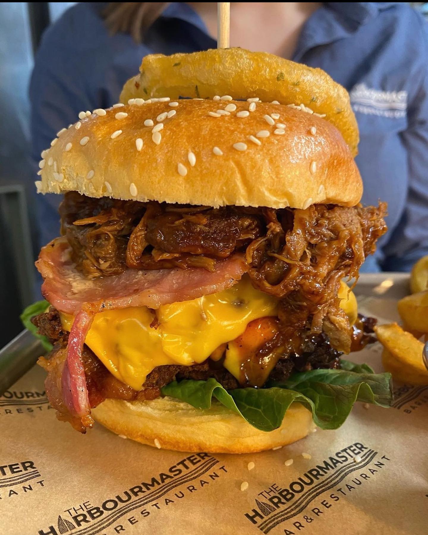 Burger at The Harbourmaster Milford Haven